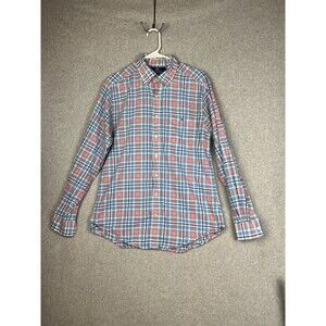 Vineyard Vines Mens Medium Slim Fit Tucker Pink/ Blue Plaid Button Up Shirt EUC